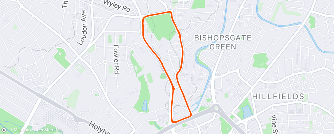 Map of the activity, Morning Run