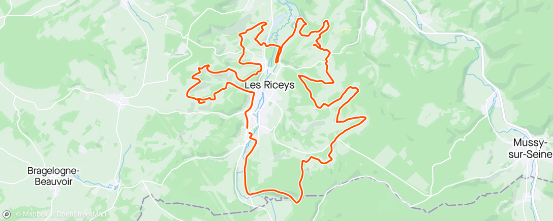 Map of the activity, La Riciaco gravel 50k