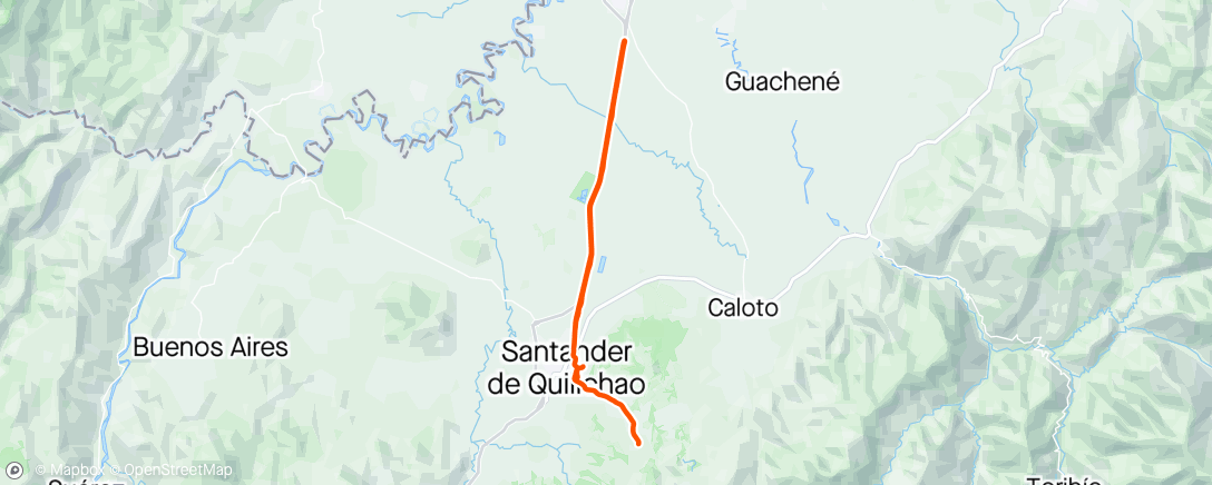Map of the activity, Peaje, San Pedro