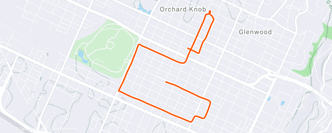 Map of the activity, Afternoon Run