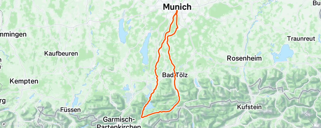 Map of the activity, Fahrt am Morgen