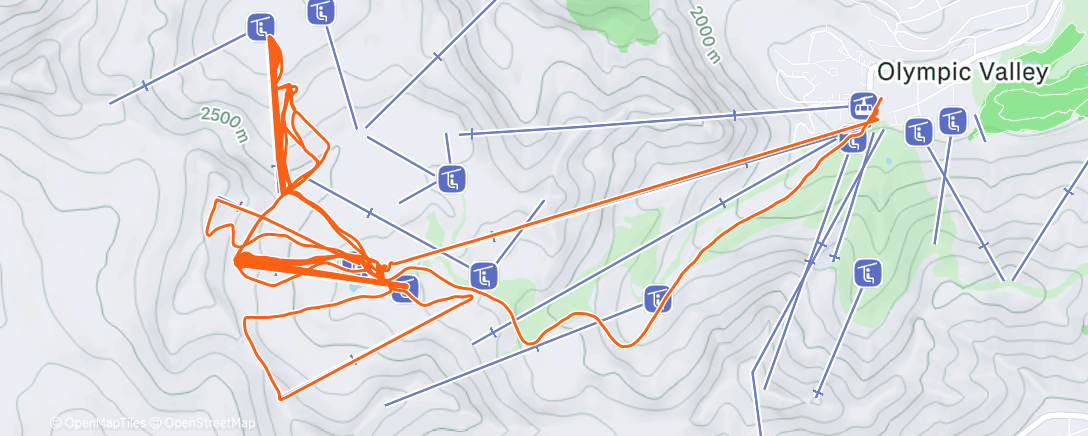 Карта физической активности (Morning Alpine Ski)