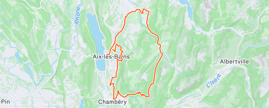 Map of the activity, Sortie vélo le matin