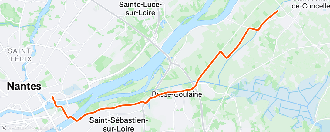 Map of the activity, Sortie vélo le matin