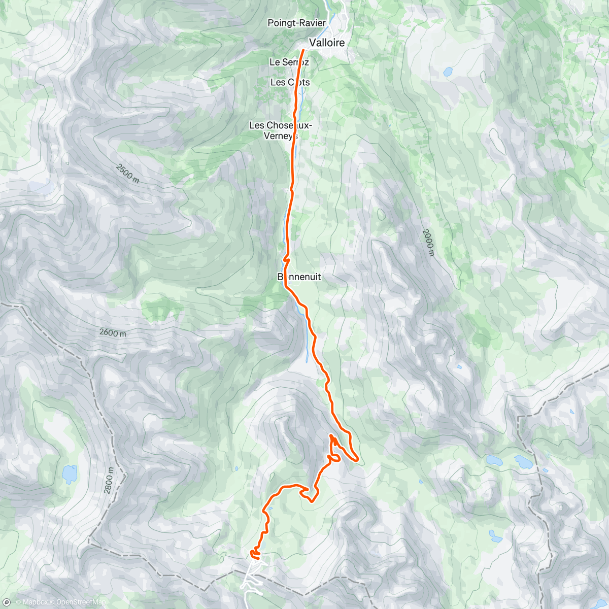 Map of the activity, ROUVY - Col du Galibier (Valloire)