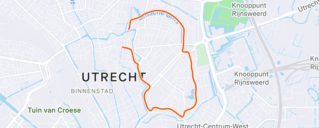 Map of the activity, Namiddagloop
