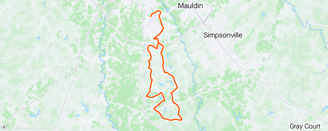 Map of the activity, Spirited Country Ride