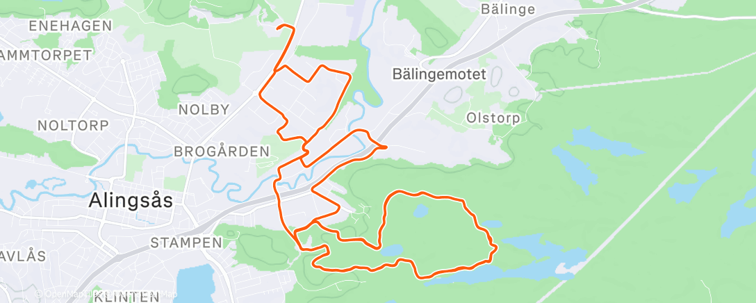 Map of the activity, Morning Mountain Bike Ride