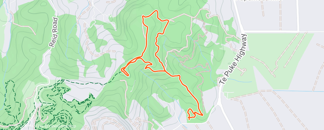 Map of the activity, Morning Trail Run