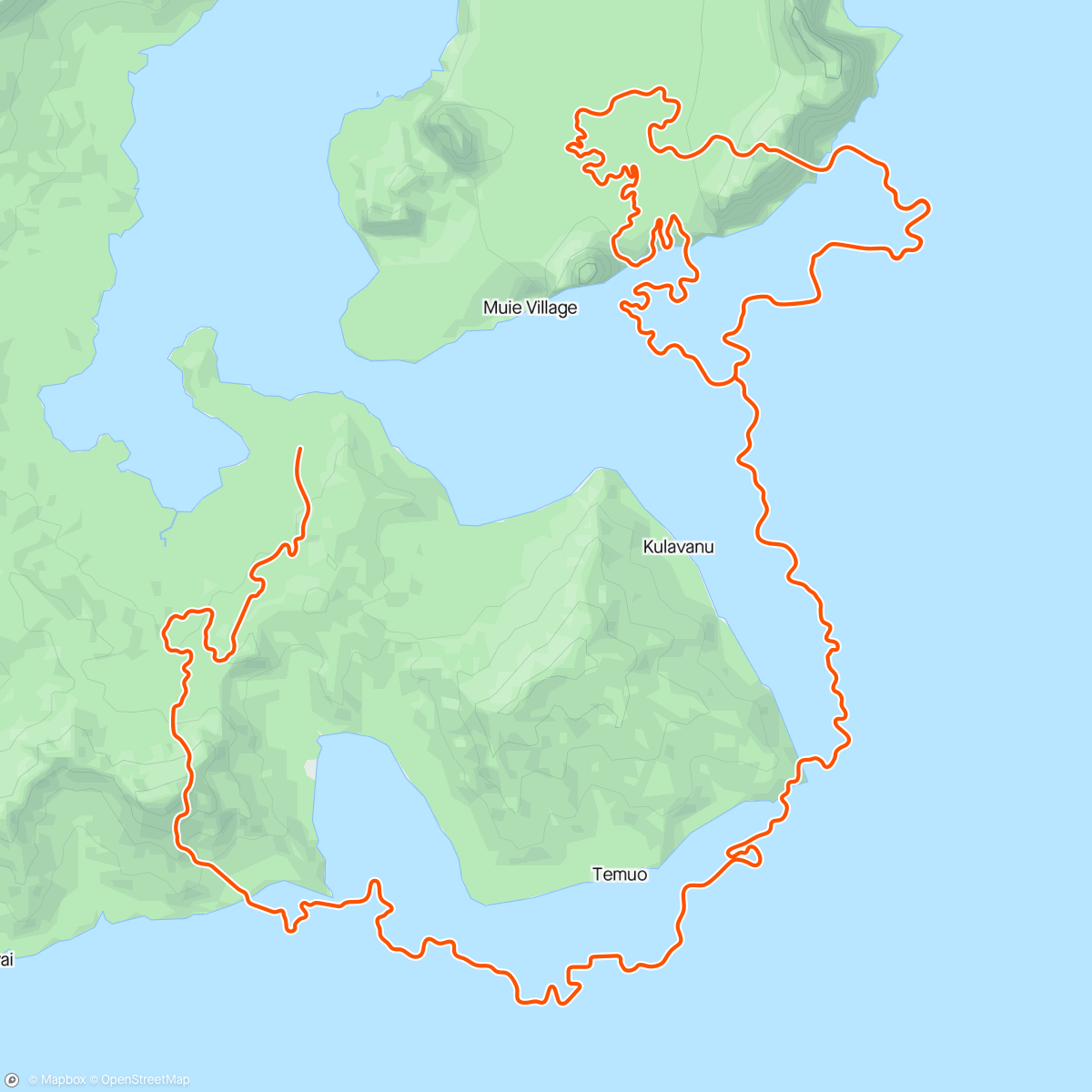 Mapa de la actividad (Zwift - Temple Trek in Watopia)