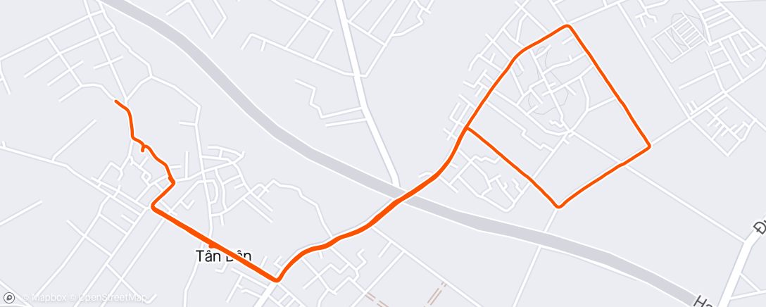 Map of the activity, Evening Run