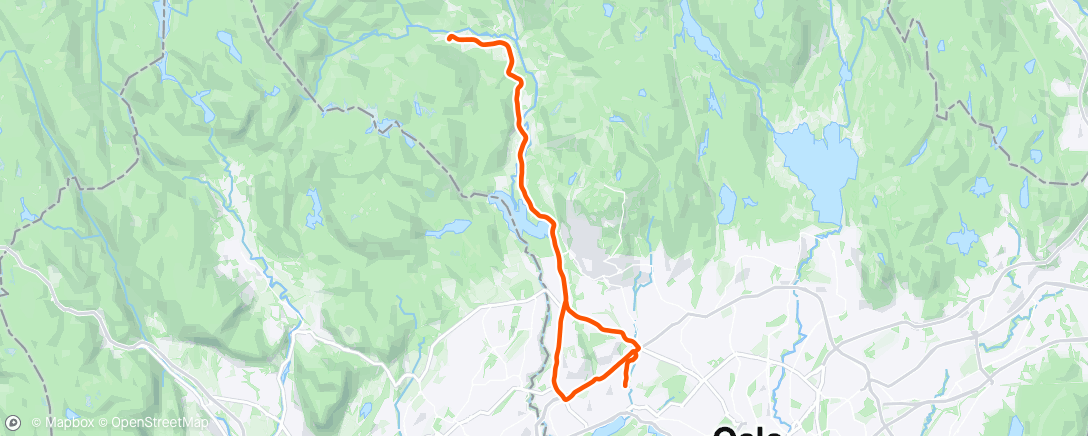 Map of the activity, Night Ride