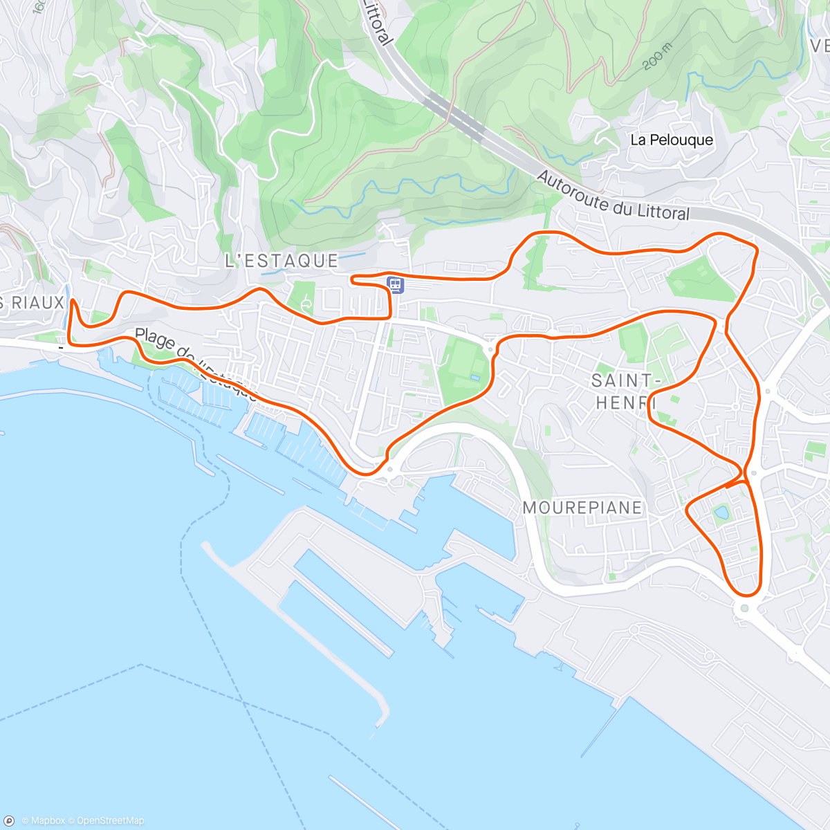 Map of the activity, Footing 10km