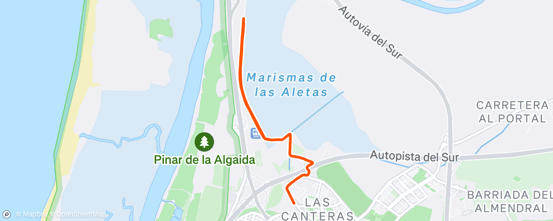 Map of the activity, Carrera de mañana