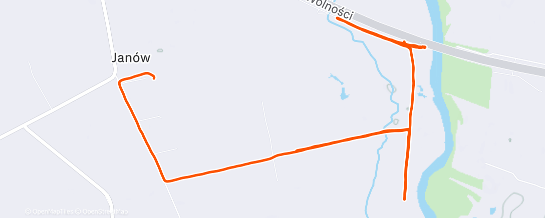 Map of the activity, Bieg na dworze