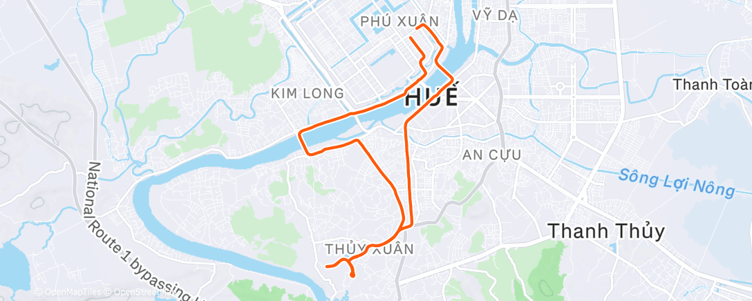 Map of the activity, Morning Run