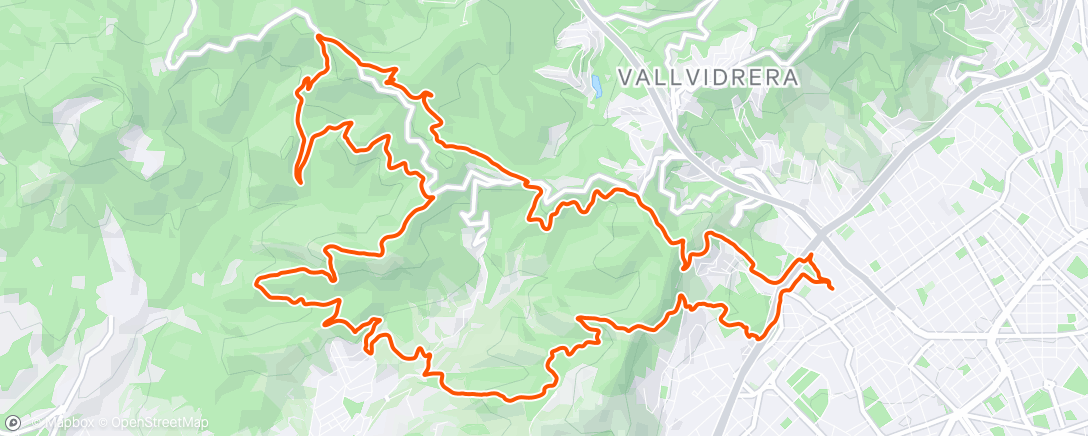 Map of the activity, Carrera de montaña matutina