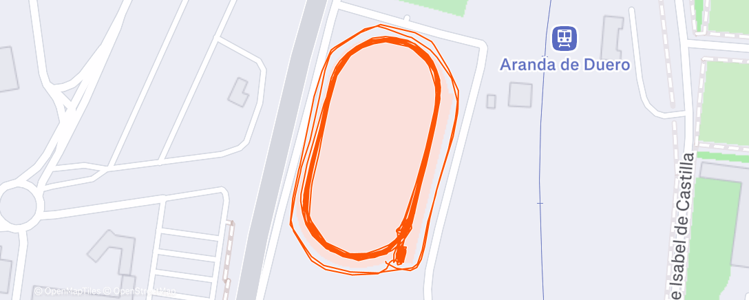 Map of the activity, Carrera de noche