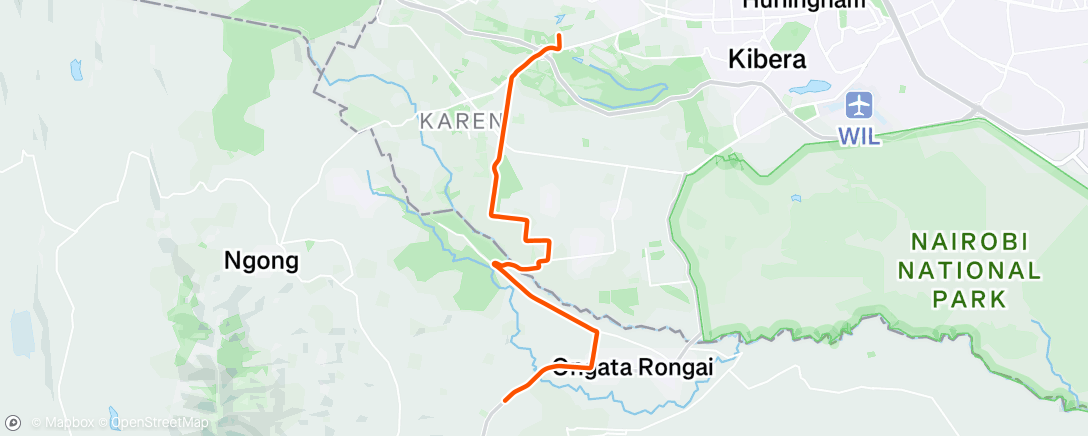 Map of the activity, Morning Ride