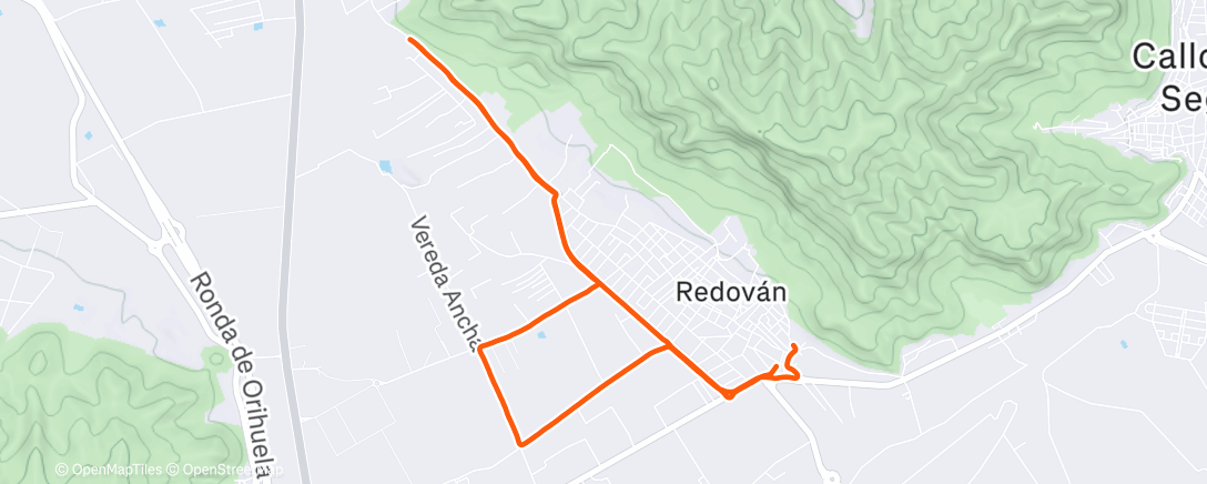Map of the activity, Evening Run