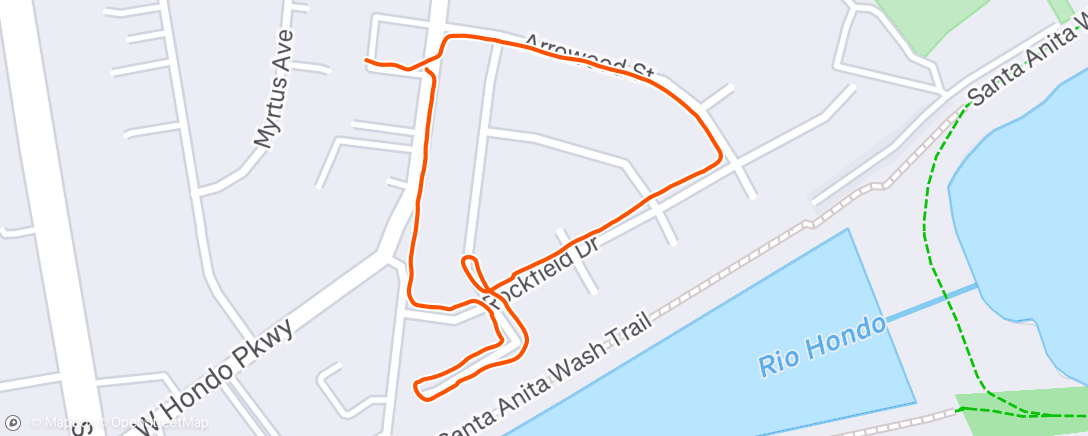 Map of the activity, Evening Walk