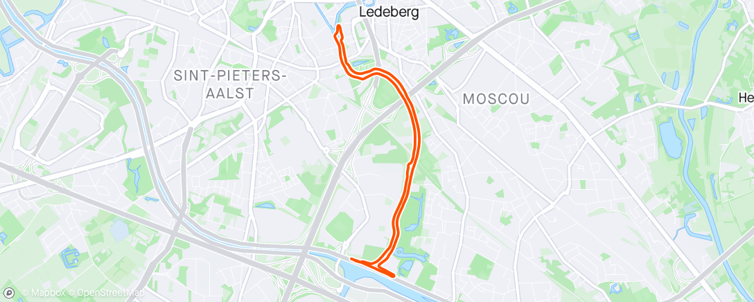 Map of the activity, 1e post-marathon loopje