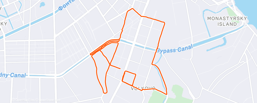 Map of the activity, Run. St Petersburg / Volkovo, Ligovka, Obvodny Canal, Ligovka-Pen’ki / Волково, Лиговка, Обводный канал, Лиговка-Пеньки