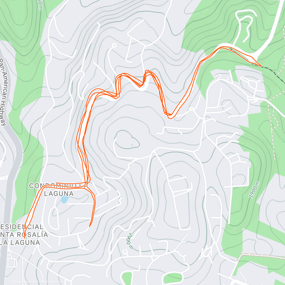 Карта физической активности (Course à pied le midi)