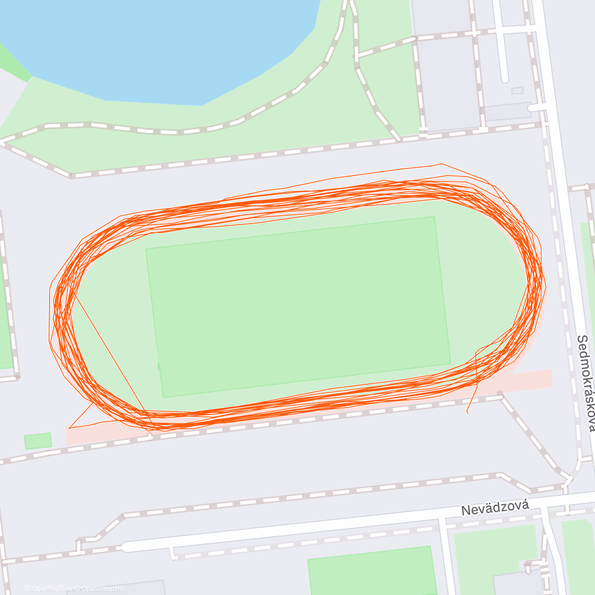 Map of the activity, Evening Run