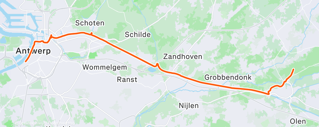 Map of the activity, Slight chance of rain