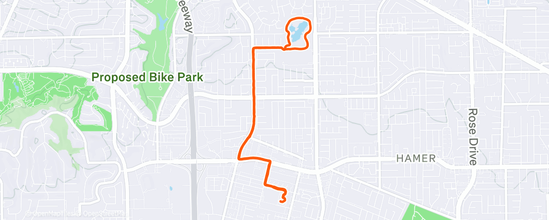 Map of the activity, Morning Walk
