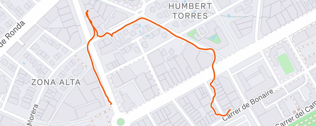 Map of the activity, Night Walk