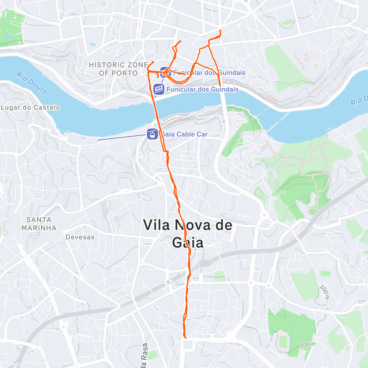 Map of the activity, Morning Run