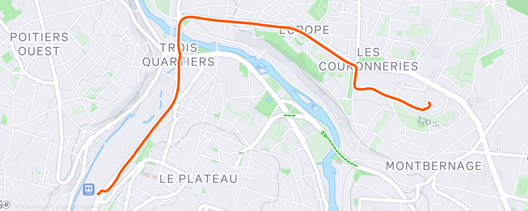 Map of the activity, Gravel en soirée