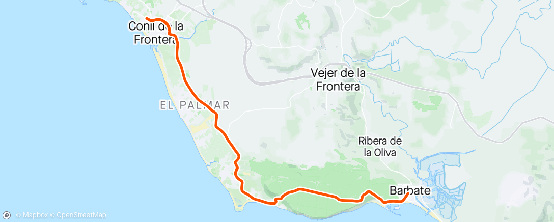 Map of the activity, Bicicleta por la tarde.C