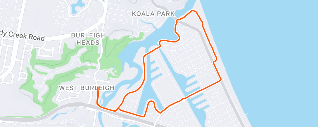 Map of the activity, Afternoon Run