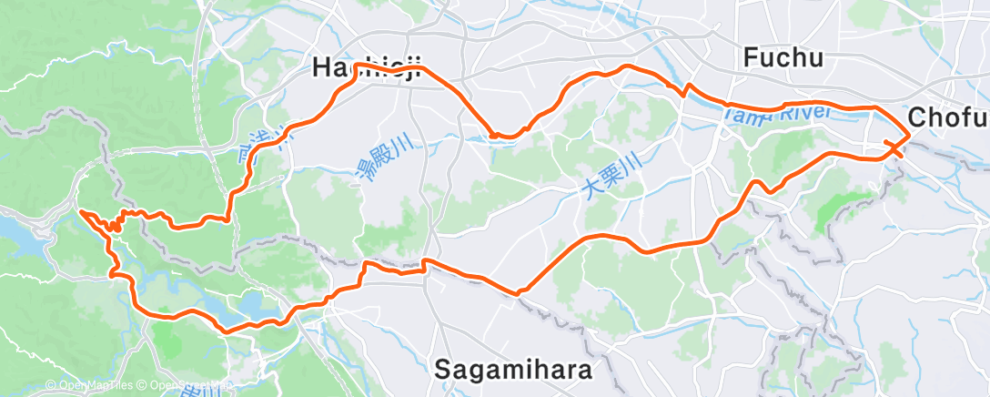 Map of the activity, 朝のライド