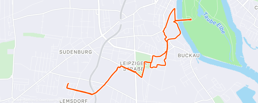 Map of the activity, Lauf am Morgen mit Papa