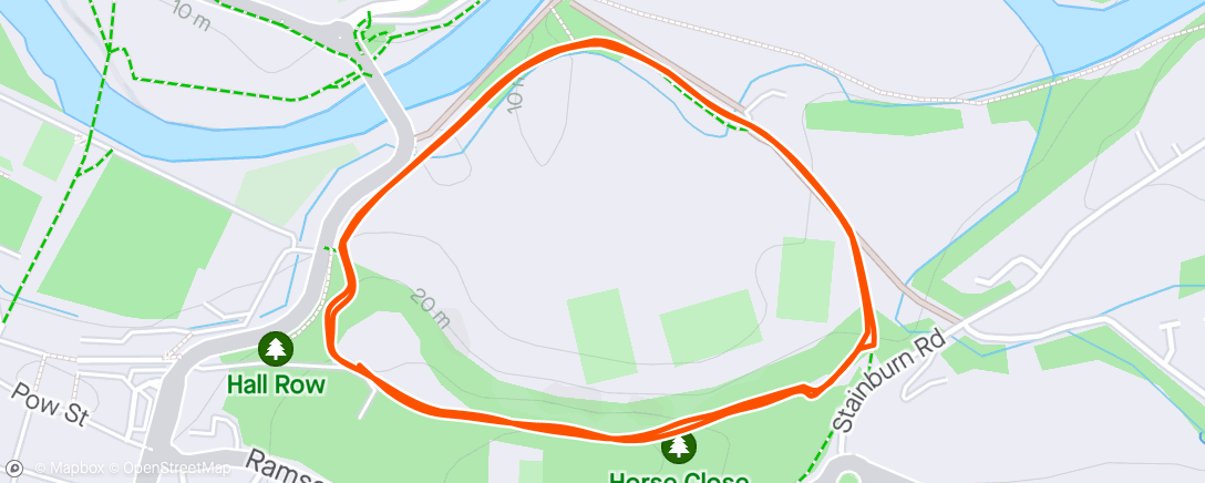 Map of the activity, Hall Park Handicap
