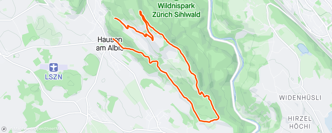 Map of the activity, 7km pain-free to celebrate a chapter ticked off