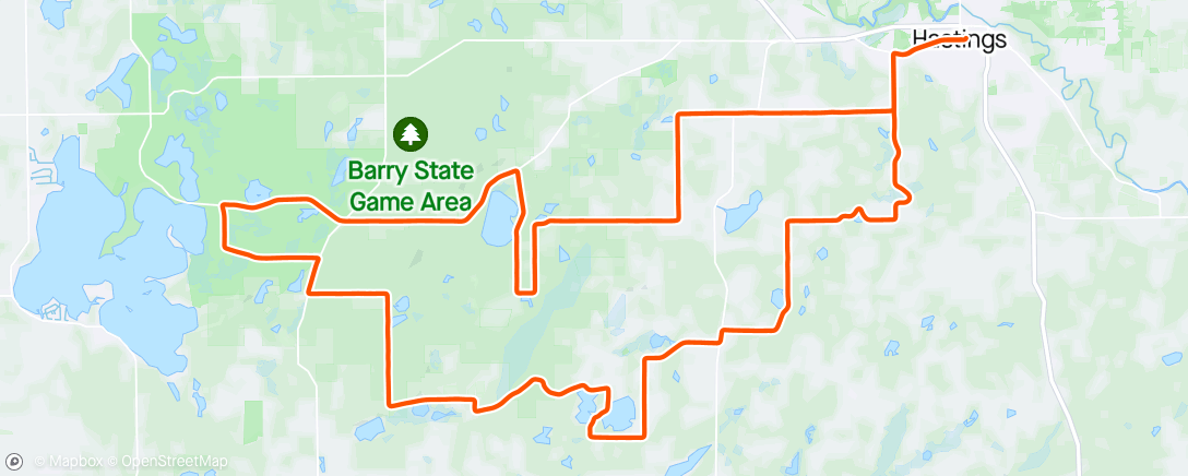 Map of the activity, Barry Roubaix- 36