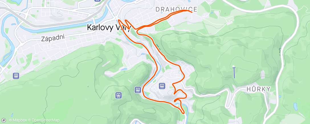 Map of the activity, 9 km @ 6:03/km, 100 up