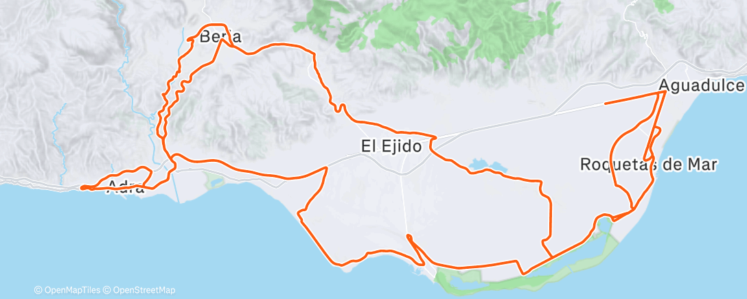 Map of the activity, Clasica Almeria