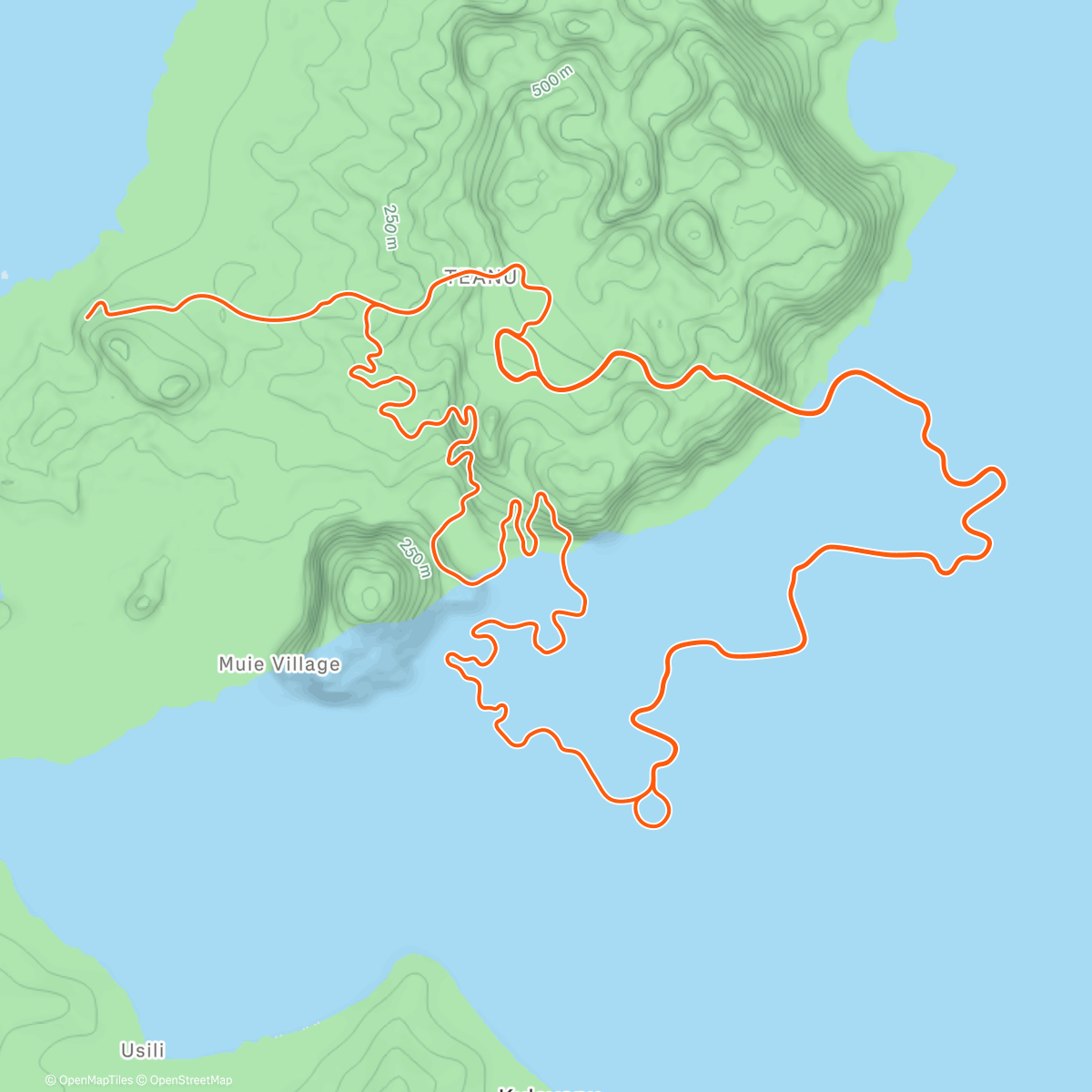 Map of the activity, Zwift Workout - Hang Ten