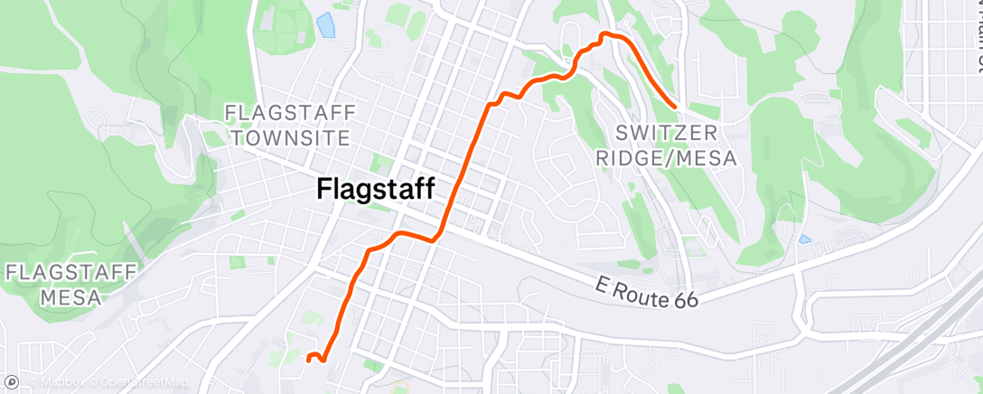 Map of the activity, Walk home