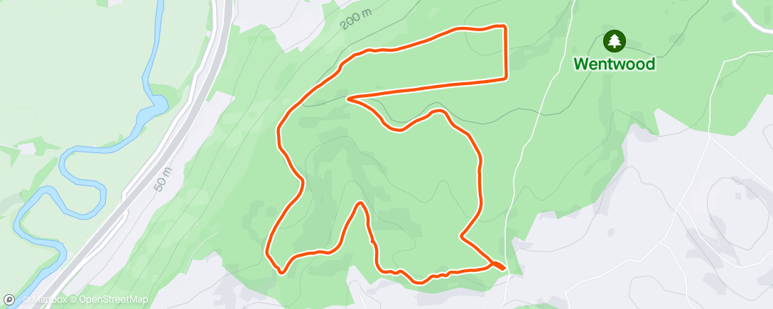 Map of the activity, Wentwood Forest Trail Run