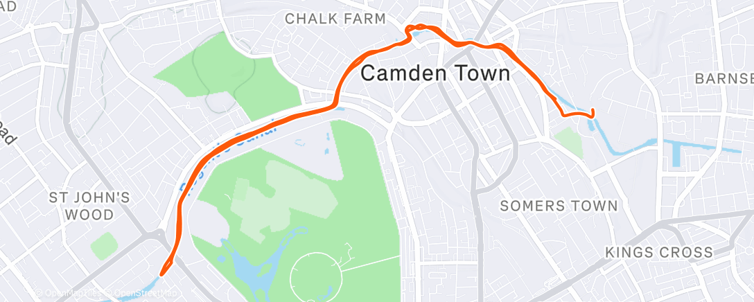 Map of the activity, Lunch Run