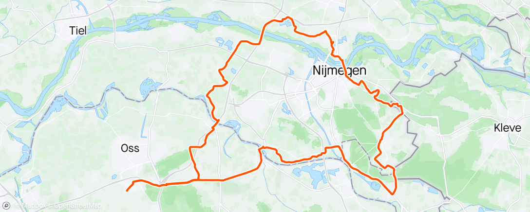 Karte der Aktivität „Heuvel- en windritje Nijmegen”