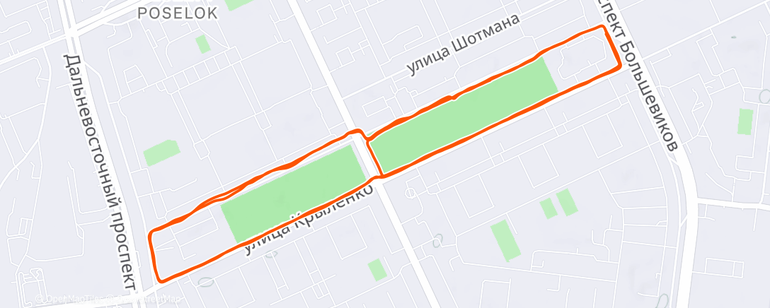 Map of the activity, 60 минут спокойно