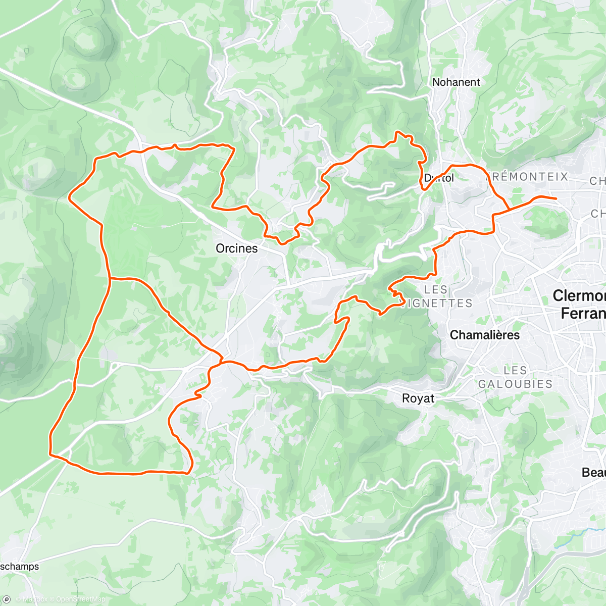 Map of the activity, AW
